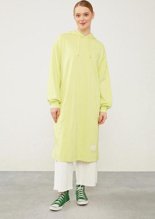 A.Yeşil Kapüşonlu Gizli Cepli Uzun Swaet