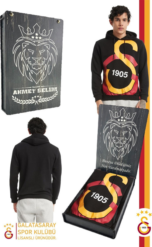 Orijinal Lisanslı Büyük Logo Kapüşonlu Erkek Sweat Kişiye Özel Hediyelik