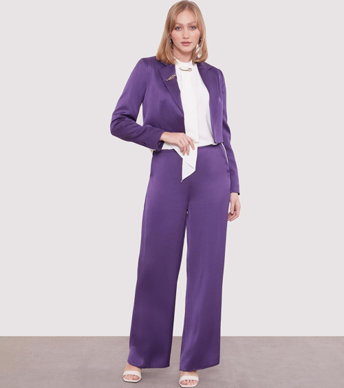 Mor CEKET Bolero ceket pantolon takım