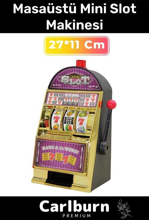 Özel Üretim Çevirme Kollu Meyve Vip Casino Portatif Ev Slot Makinasi 27*11 Cm