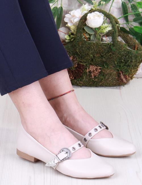 01-620 Soft Toka Detaylı Rahat Kadın Babet