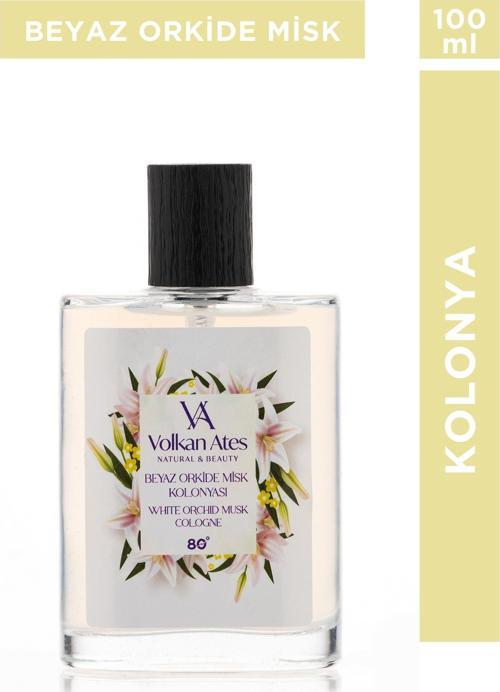 Beyaz Orkide Misk Kolonyası Cam Şişe 100 ml