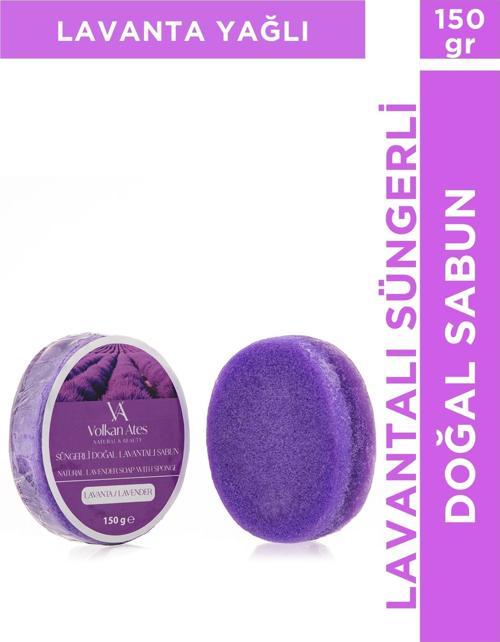 Lavanta Yağlı Süngerli Doğal Sabun 150 gr