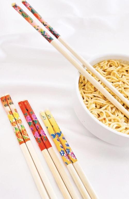 Büro Ev Ofis Mutfağı için 3ÇİFT Ahşap Bambu Yıkanır Chop Stick Yemek Çubuğu Seti