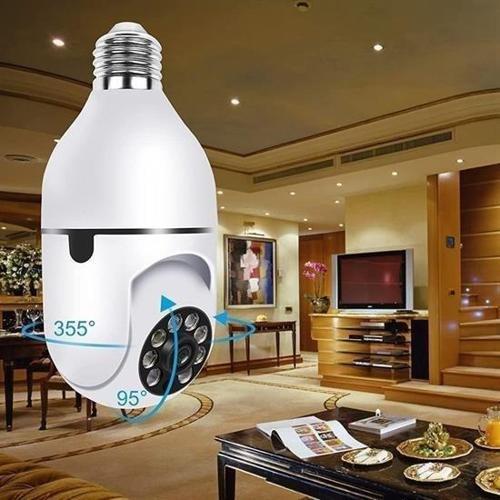 Büro Ev Ofis Yazlık için Hareket Algılar Gece Ses Görüş 360 Döner Ampul Wifi Kamera