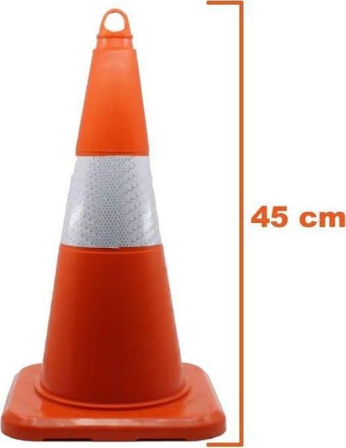 Büro İş Güvenliği için 45CM Trafik Yol Koni Reflektifli Delinatör Park Dubası