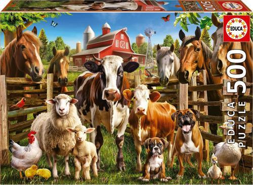 500 Parça Çiftlik Arkadaşları Hayvan Puzzle - 19905 - Farmyard Buddies