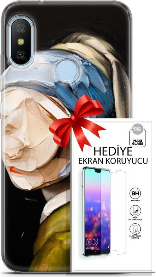 Xiaomi Mi A2 Lite Kılıf Orijinal Seri Soul 03 Yüzü Olmayan Kadın Arka Kapak + Ekran Koruyucu