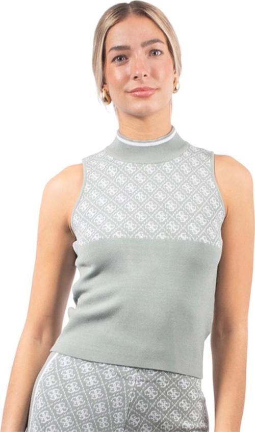 Kadın Lise 4G Logolu Slim Fit Yeşil Triko