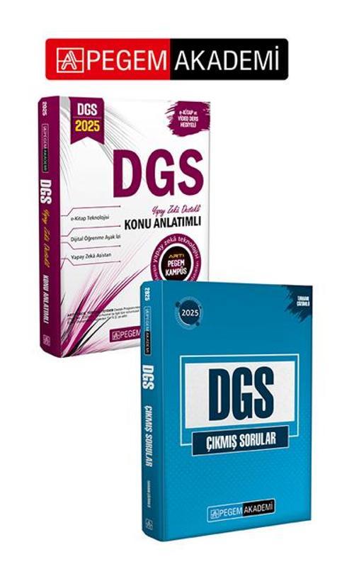 PEGEM AKADEMİ  2025 DGS Konu Anlatımlı + 2025 DGS Çıkmış Sorular Tamamı Çözümlü Seti (2.Kitap)