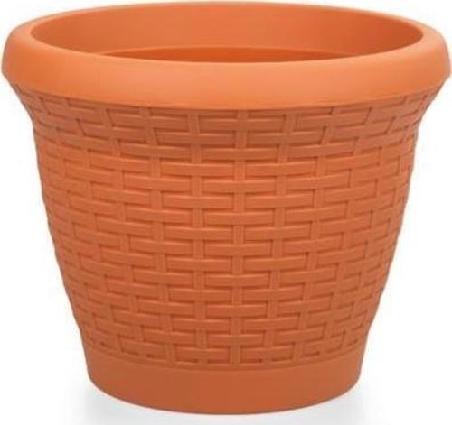 SO-HS02 Plastik Hasır Desenli Dekoratif Saksı 6 Litre No 2