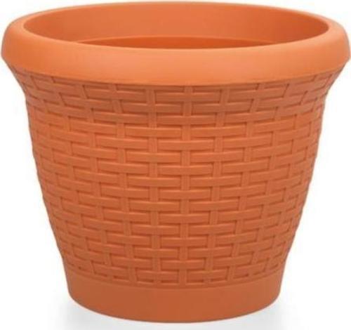 SO-HS03 Plastik Hasır Desenli Dekoratif Saksı 10 Litre No 3