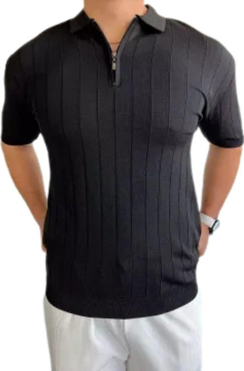 Erkek Standart Fit Normal Kesim Polo Yaka Kısa Kollu Triko Tişört