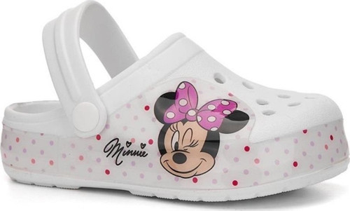 Minnie Mouse Baskılı Kız Çocuk Kaymaz Taban Terlik Havuz Plaj Sandaleti
