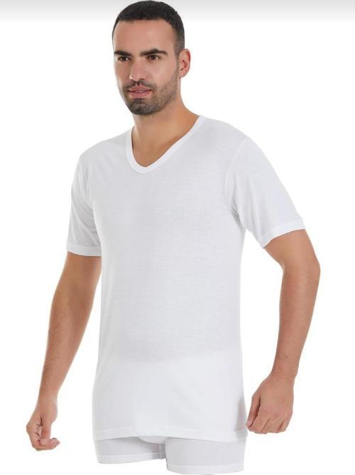 126 ERKEK MODAL SÜPER İNCE V YAKA KISA KOL ATLET TEKLİ