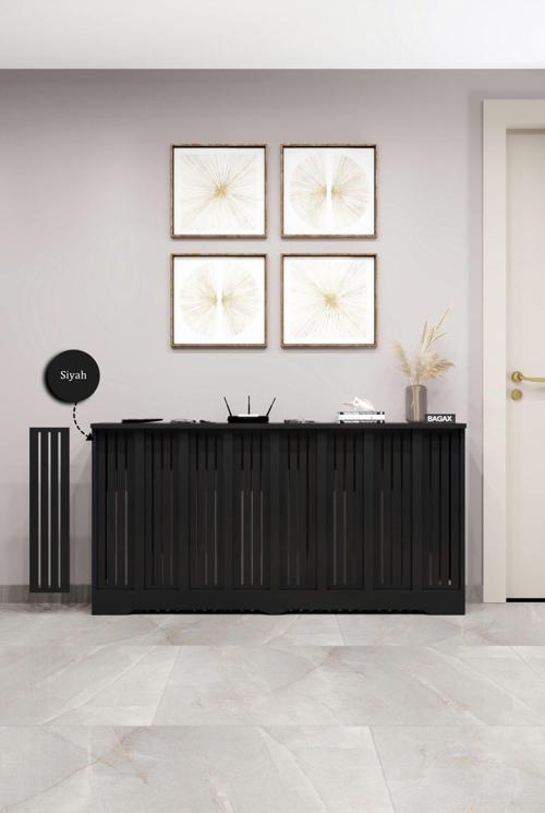 Bodrum Model, Siyah Renk, 156 Cm Petek Kaplama, Dresuar