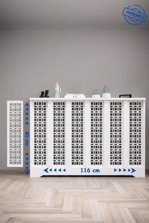 Petek Önü Dresuar Kaplama 116Cm Çok Amaçlı Dolaplar Mobilya Kalorifer Petek Önü Kapatma Dekorasyon