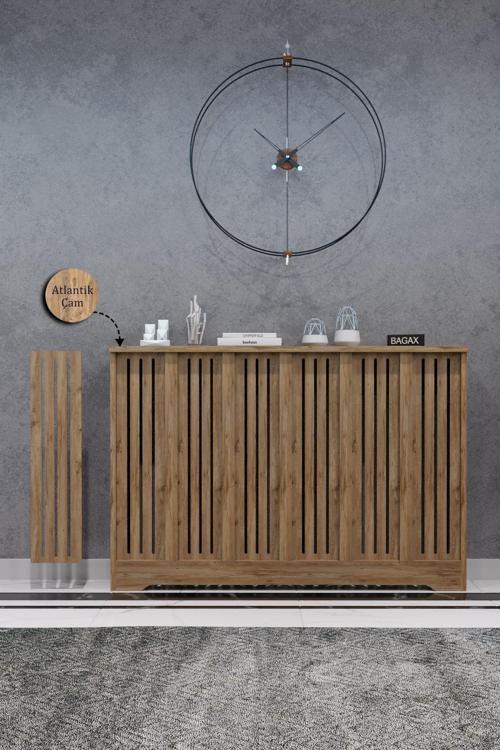 Efes Model, Çam Renk, 116 Cm Petek Kaplama, Dresuar