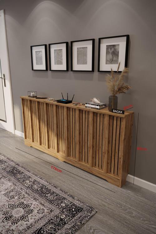 Efes Model, Çam Renk, 176 Cm Petek Kaplama, Dresuar