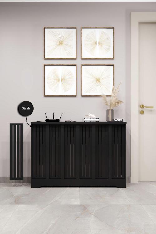 Efes Model, Siyah Renk, 116 Cm Petek Kaplama, Dresuar