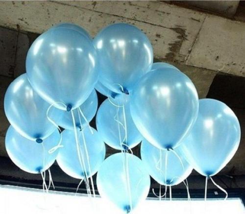 12 Inç Metalik Açık Mavi Balon 10'lu