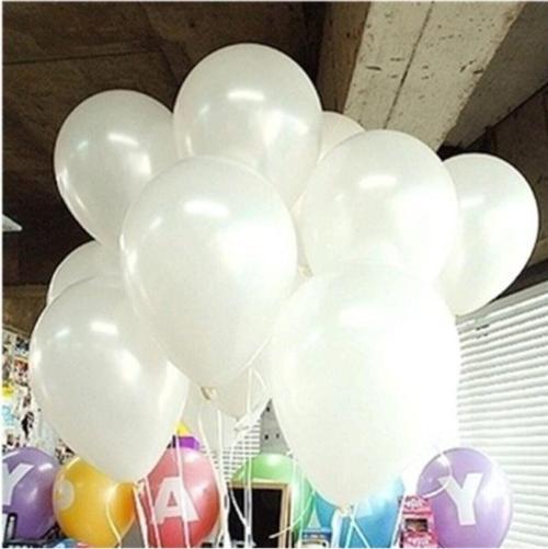 12 Inç Metalik Beyaz Balon 10'lu