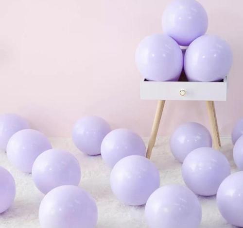 Makaron Balon 12" inç  LİLA  Renk 10 Adet
