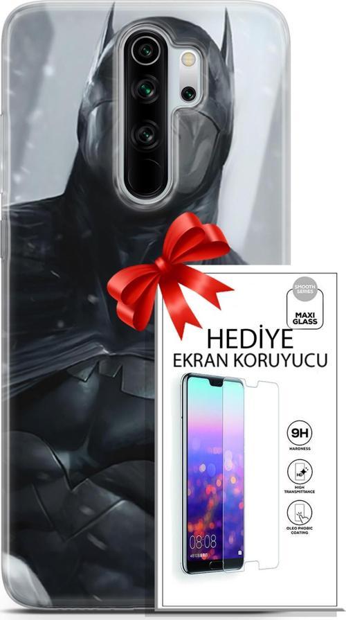Xiaomi Redmi Note 8 Pro Kılıf Orijinal Seri Dc 08 Batman Dc Baskılı Kılıf + Ekran Koruyucu