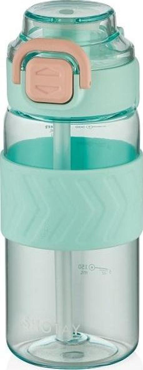 ST-7237 600ml Turkuaz Pipetli Tritan Matara