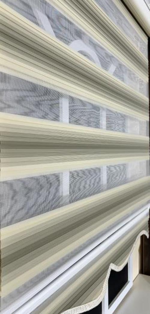 Zebra Stor Plise Krem Renk Geçişli Etek Dilimli ST129