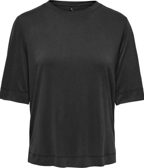 ONLHANNAH S/S O-NECK TOP JRS SİYAH