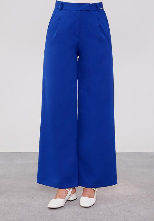 Saks Gizli Düğmeli Kumaş Pantolon