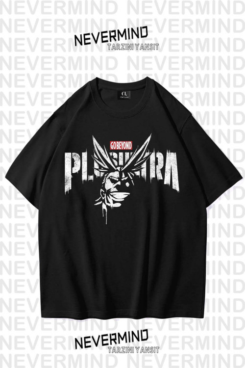 Nevermınd Unisex Kadın Erkek Plus Ultra Özel Tasarım Baskılı Oversize Tshirt
