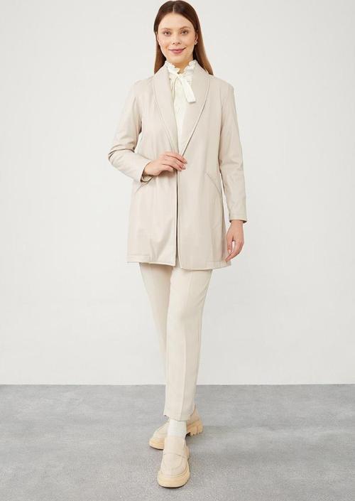 Taş Blazer Astarsız Suni Deri Ceket