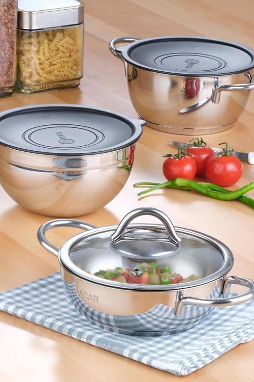 Karat Viola 6 Parça Saklama Kapaklı Tencere Seti