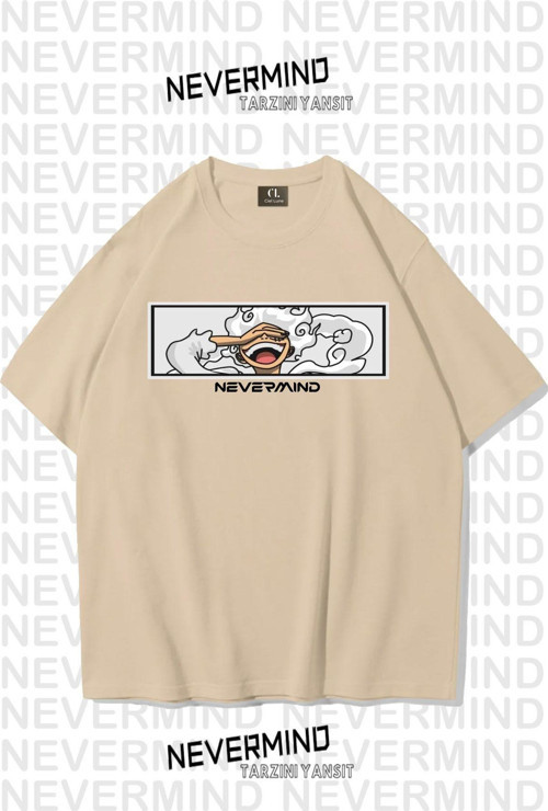 Nevermınd Unisex Kadın Erkek Gear 5 Anime Özel Tasarım Baskılı Oversize Tshirt