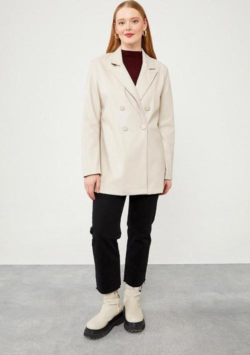 Taş Blazer Deri Ceket