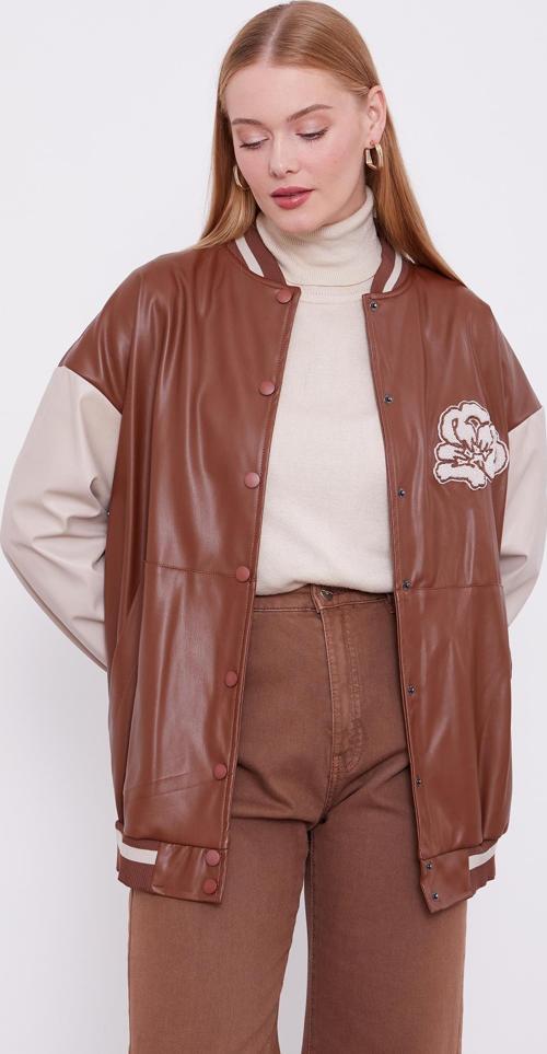 Taba Nakış İşlemeli Bomber Ceket