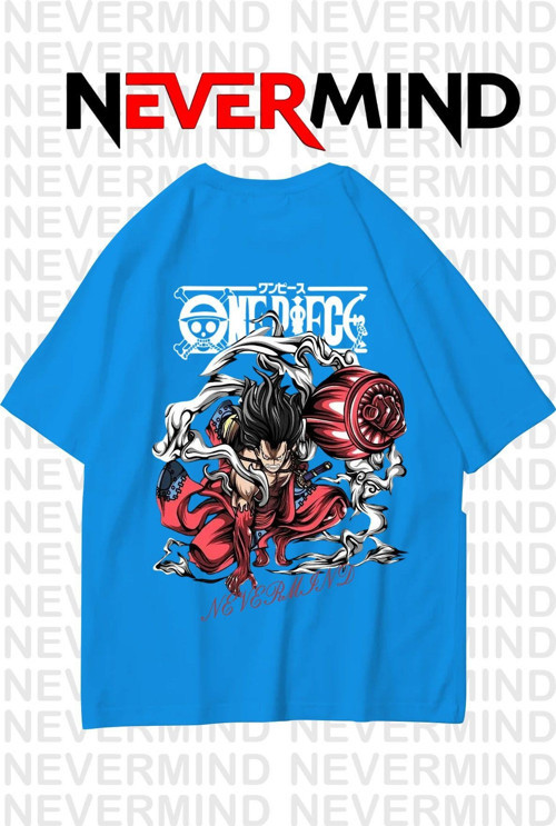 Nevermınd Luffy Dördüncü Vites Yılan Adam Temalı Bol Kesim Tişört - One Piece Hayranları İçin