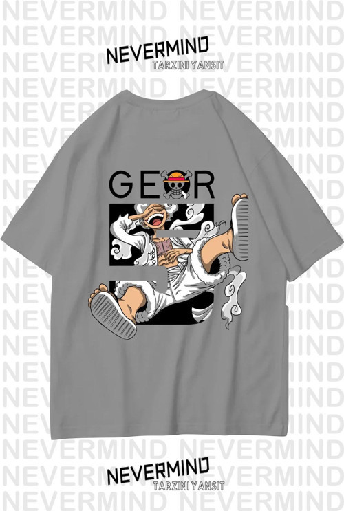 Nevermınd Unisex Kadın Erkek Gear 5 Özel Tasarım Baskılı Oversize Tshirt