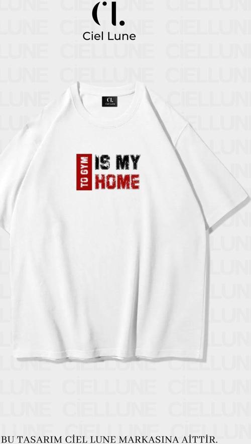 Unisex Kadın Erkek To Gym  Baskılı Özel Tasarım Oversize T-Shirt
