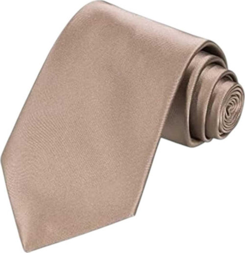 Erkek Saten Kravat Capuccino