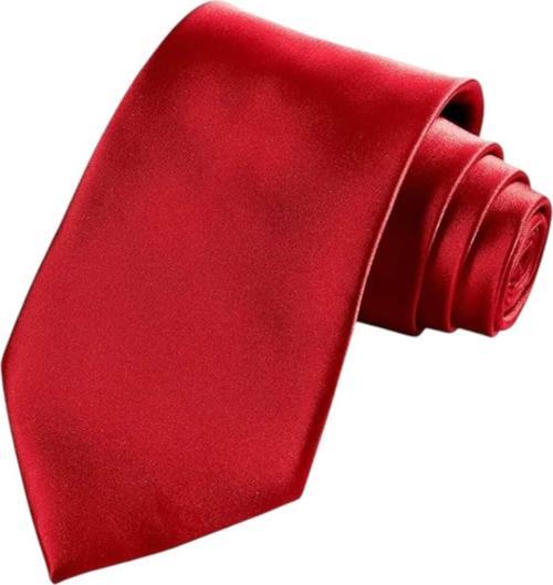 Erkek Saten Kravat Kırmızı