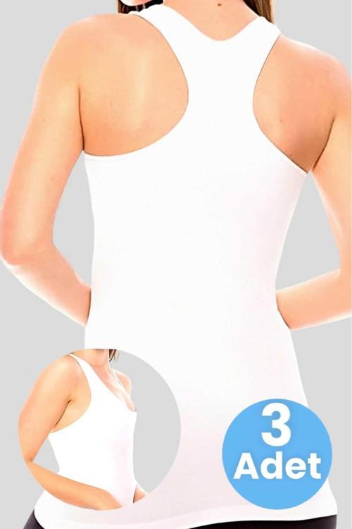 Kadın Sporcu Atlet Fitness Atlet Pilates Atlet Yoga Atlet 3'Lü Set Beyaz Standart