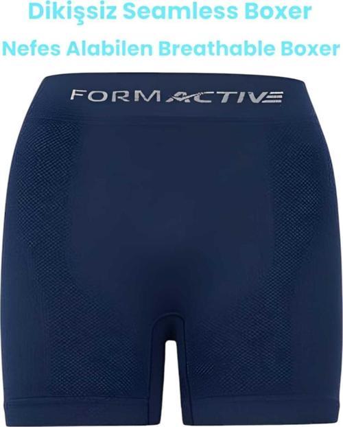 Erkek Dikişsiz/Seamless Nefes Alabilen Boxer Lacivert L-XL