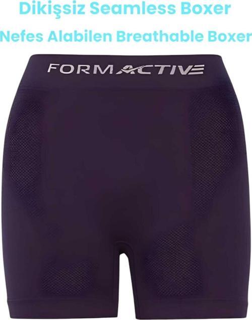 Erkek Dikişsiz/Seamless Nefes Alabilen Boxer Mor L-XL