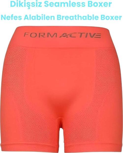 Erkek Dikişsiz/Seamless Nefes Alabilen Boxer Neon Turuncu L-XL