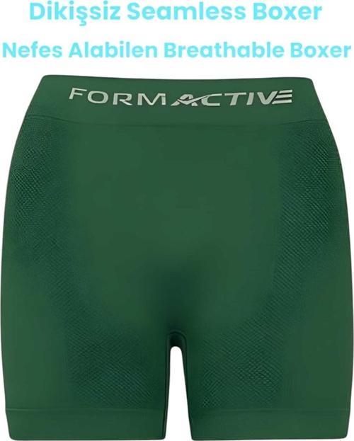 Erkek Dikişsiz/Seamless Nefes Alabilen Boxer Yeşil L-XL
