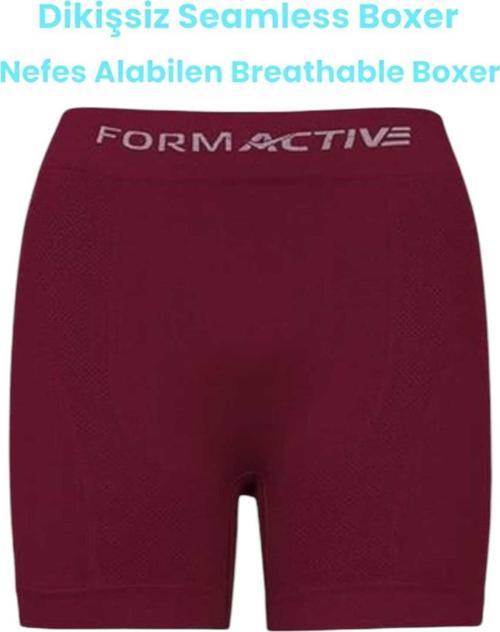 Erkek Dikişsiz/Seamless Nefes Alabilen Boxer Bordo L-XL