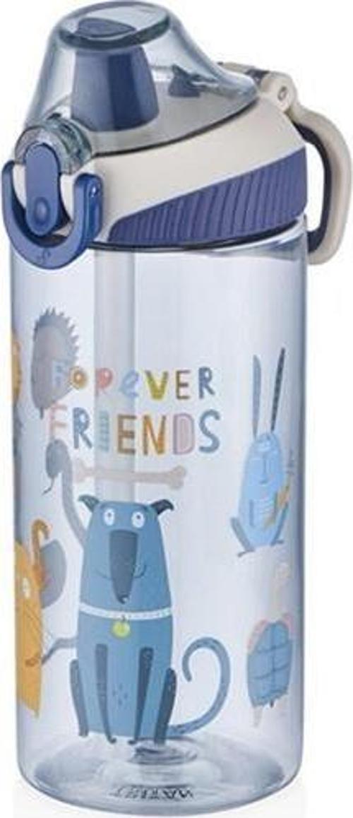 Tritan Pipetli Kapaklı Çocuk Matarası 500Ml Köpek